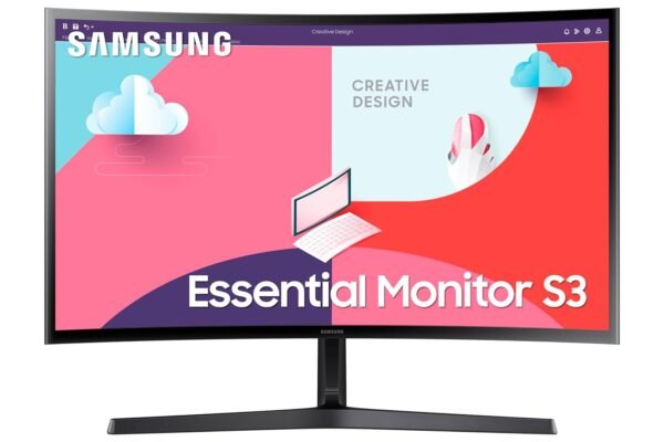 Samsung 24-Inch(59.8cm) FHD, 75 Hz, 1800R Curved LED Moniter (LS24C366E, Black)